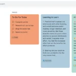 Giao diện Google Keep với các ghi chú được gán nhãn Idea, Research, Task và mã màu sắc theo độ ưu tiên