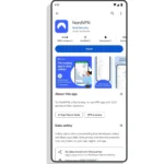Giao diện Google Play Store hiển thị trang chi tiết ứng dụng VPN đã đạt huy hiệu 'Verified' để đảm bảo tin cậy.