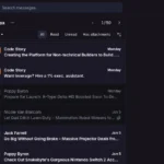 Giao diện hộp thư đến Proton Mail trên web, thể hiện cách sắp xếp email thủ công không tự động như Gmail.
