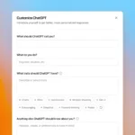Giao diện "Hướng dẫn tùy chỉnh" mới của ChatGPT trên nền web, hiển thị các tùy chọn cá nhân hóa chatbot.