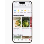 Giao diện Kho Công Thức (Recipe Catalog) của Apple News+ Food, nơi người dùng có thể tìm kiếm và khám phá hàng ngàn công thức nấu ăn.