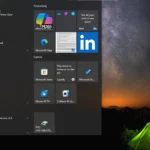Giao diện Menu Start Windows 10 với thanh tác vụ được di chuyển sang bên trái, thể hiện khả năng tùy biến linh hoạt