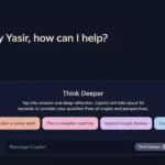 Giao diện Microsoft Copilot với tính năng Think Deeper được bật, minh họa khả năng truy cập mô hình o1 cao cấp.