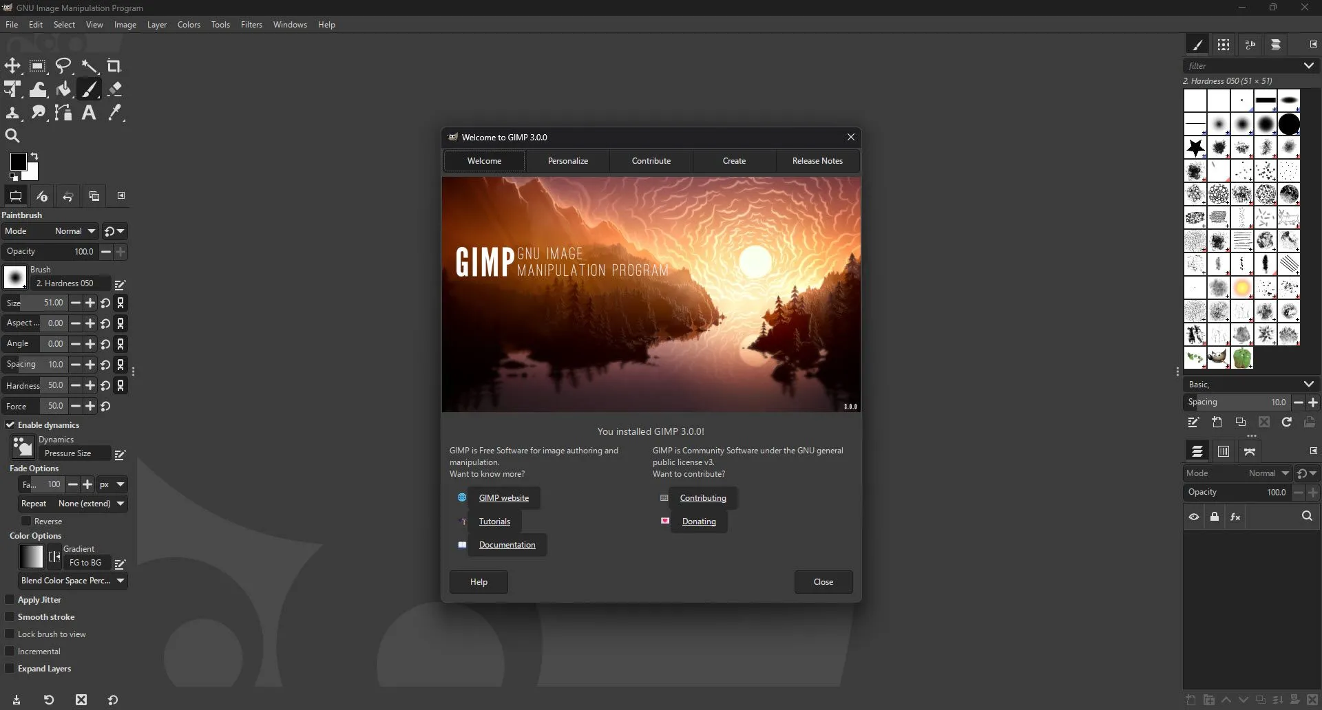Giao diện mới của GIMP 3.0 được xây dựng trên nền tảng GTK3