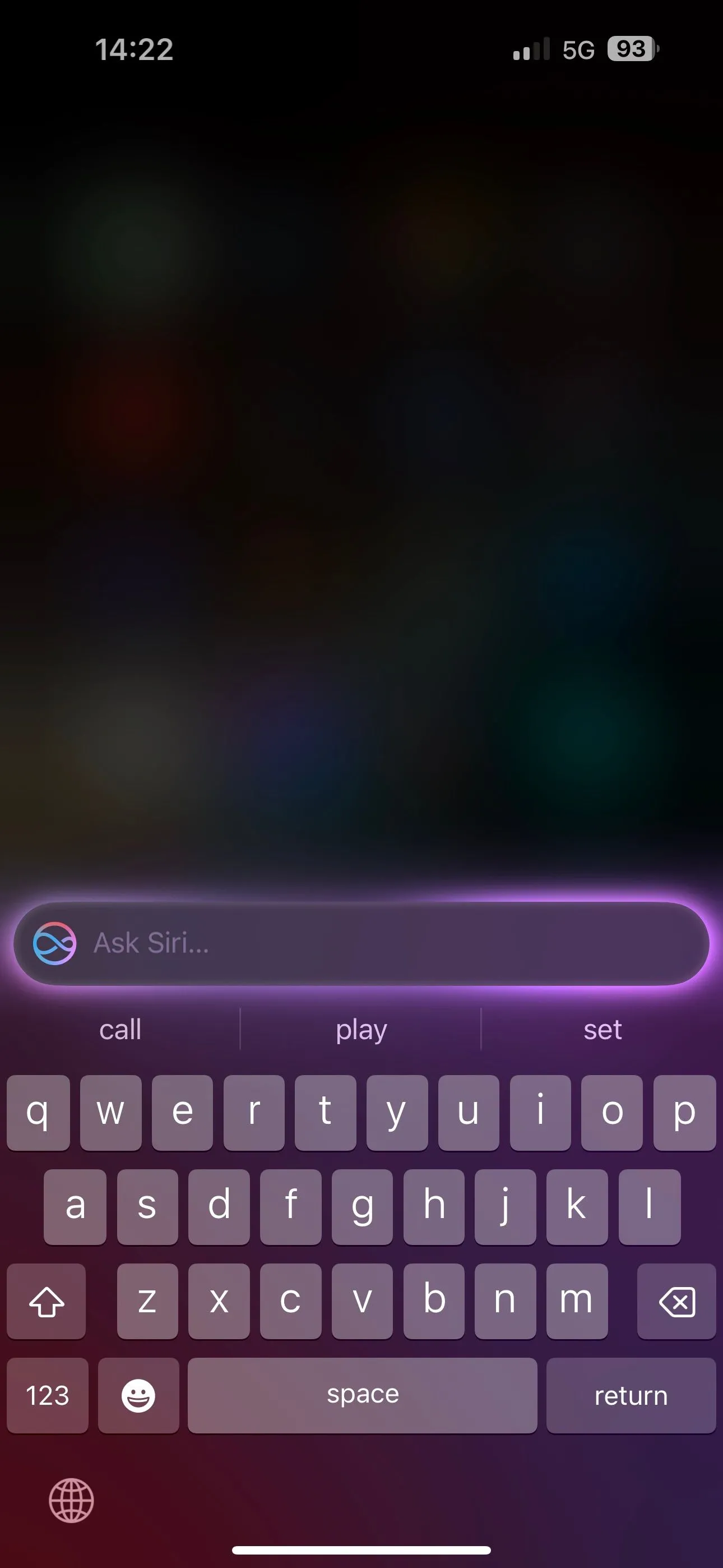 Giao diện nhập liệu Type to Siri trên iPhone