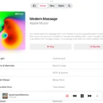Giao diện playlist nhạc không lời thư giãn trên Apple Music