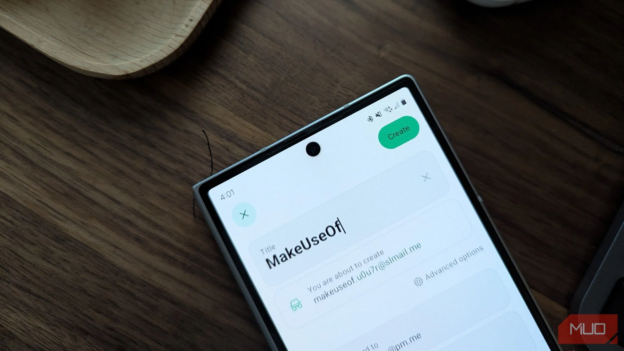 Giao diện Proton Pass tạo địa chỉ email alias bảo mật trên Android