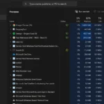 Giao diện quản lý các tiến trình đang chạy trong Task Manager của Windows, giúp người dùng theo dõi và đóng các ứng dụng nền không cần thiết để giảm tải cho CPU và GPU
