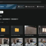 Giao diện quản lý file trên nền tảng web của Mega, hiển thị các tập tin đã tải lên, minh họa tính dễ sử dụng.