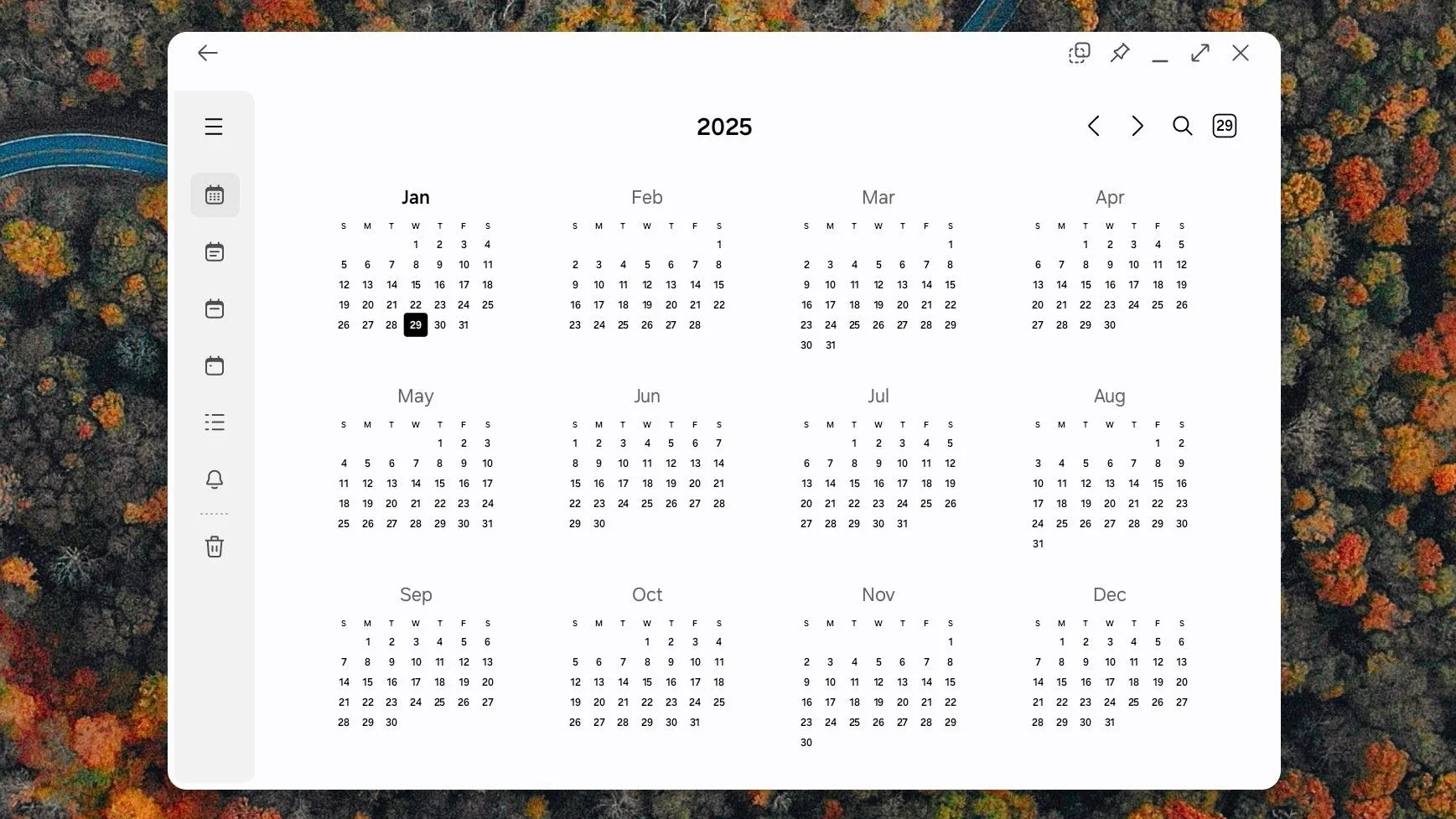 Giao diện Samsung Calendar trên Samsung DeX với màn hình lớn hiển thị lịch tháng và các sự kiện chi tiết