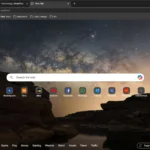 Giao diện tab mới của trình duyệt Microsoft Edge với thanh tìm kiếm và các thẻ tin tức.