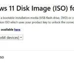 Giao diện tải xuống Windows 11 ISO từ trang Microsoft