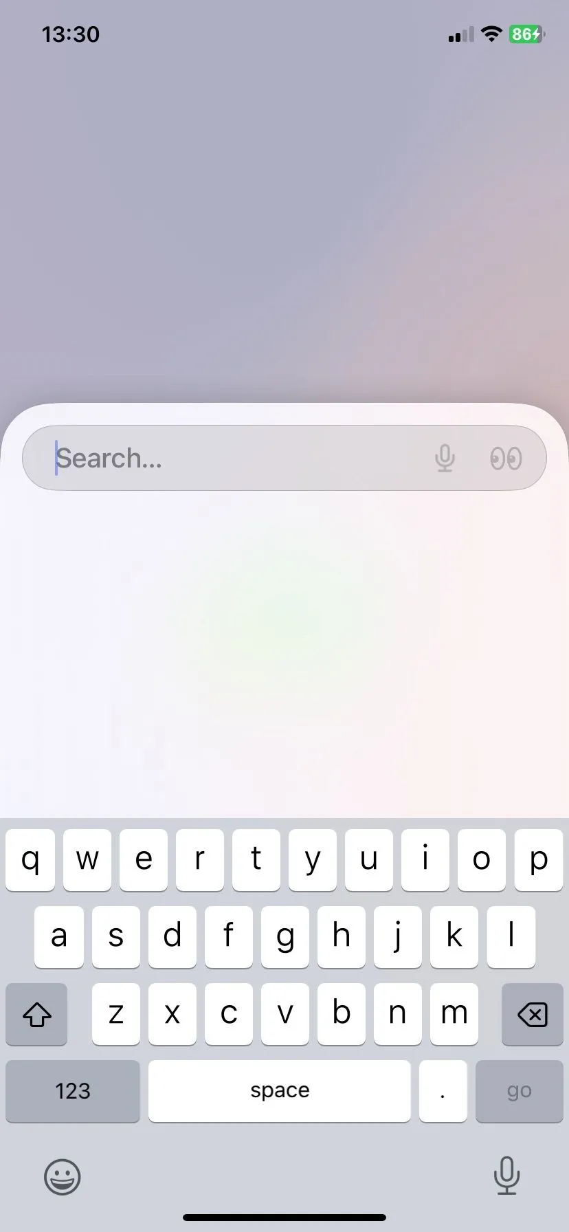 Giao diện thanh tìm kiếm và địa chỉ trình duyệt Arc trên iPhone