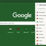Giao diện tiện ích mở rộng ExpressVPN trên trình duyệt, minh họa việc sử dụng VPN nhẹ nhàng cho trình duyệt web.