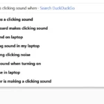 Giao diện tìm kiếm DuckDuckGo với tính năng gợi ý từ khóa kém chính xác hơn Google