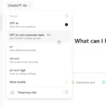 Giao diện tính năng ChatGPT Tasks hiển thị lịch trình và lời nhắc