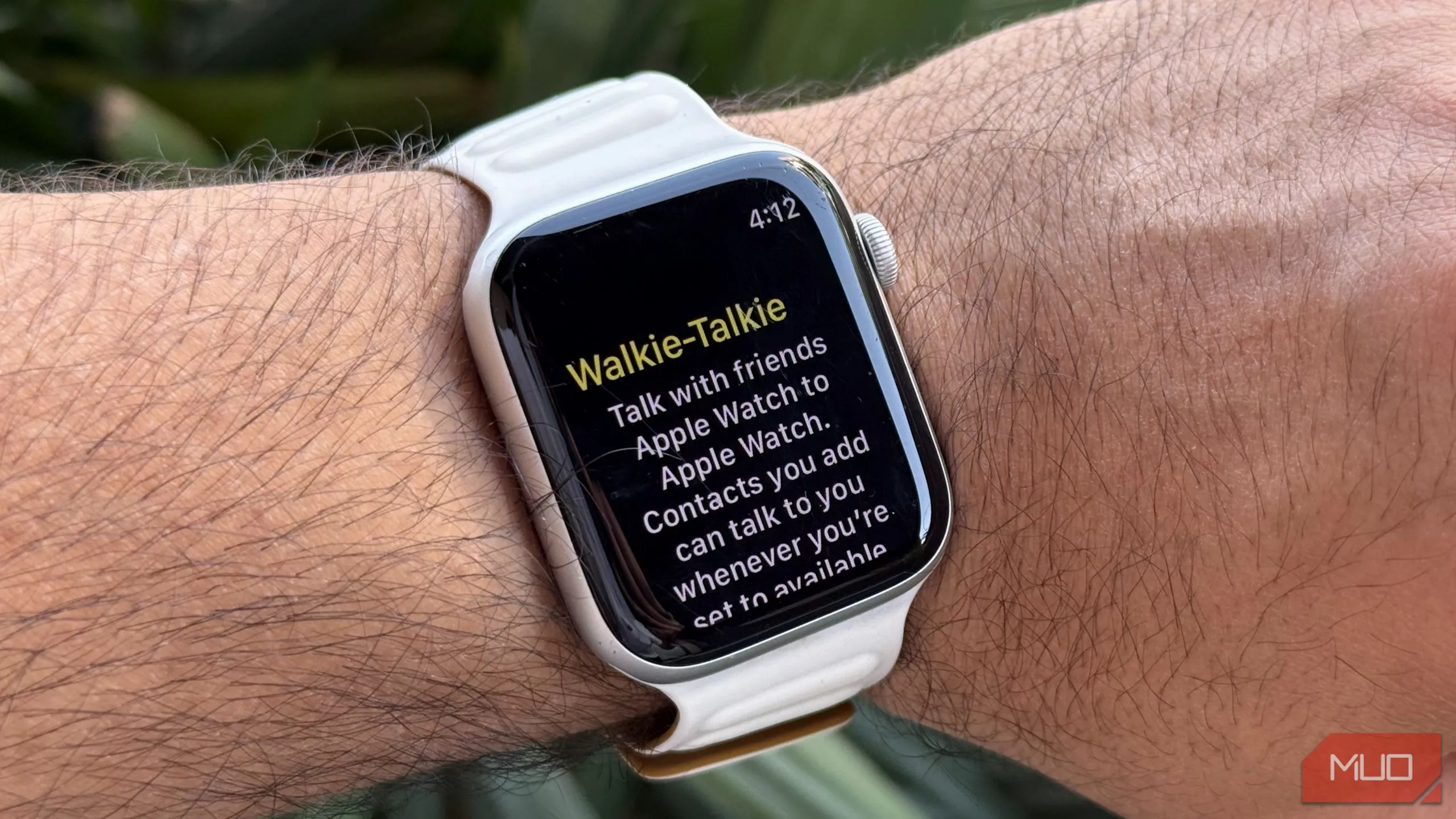 Giao diện tính năng Walkie-Talkie trên Apple Watch, cho phép gửi tin nhắn thoại nhanh chóng.