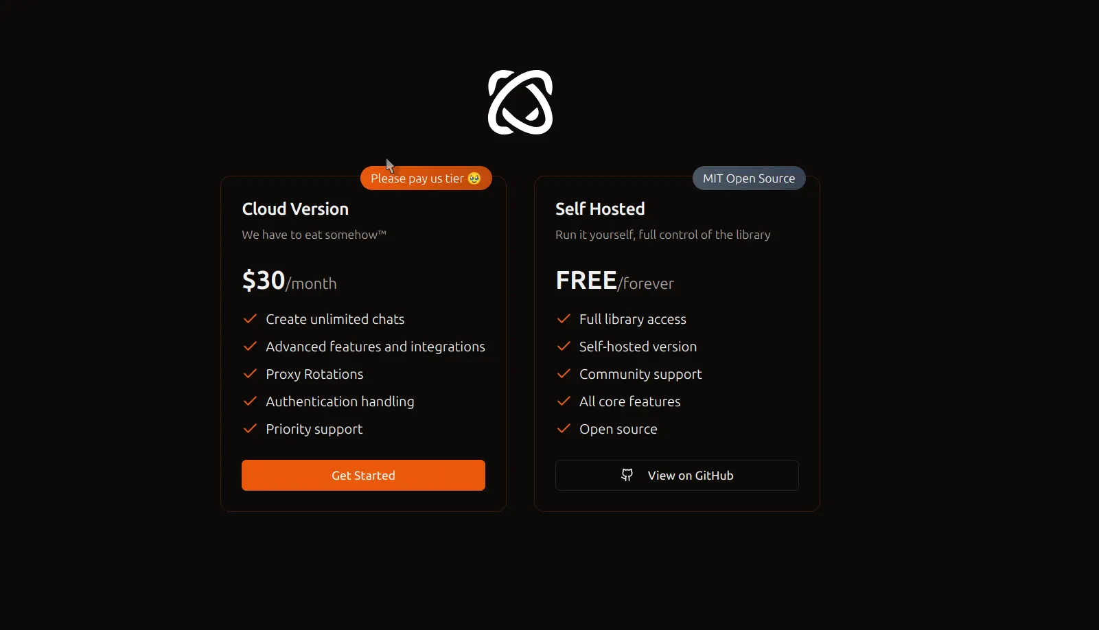 Giao diện trang web Browser Use với các gói đăng ký dịch vụ AI agent điều khiển trình duyệt