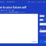 Giao diện trang web FutureMe hiển thị ô soạn thư và các tùy chọn cài đặt gửi thư cho tương lai.
