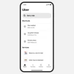 Giao diện Uber mới tối ưu cho người cao tuổi với các biểu tượng và chữ lớn rõ ràng