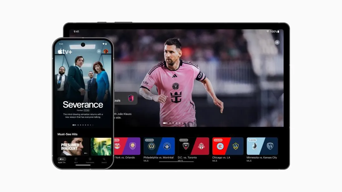 Giao diện ứng dụng Apple TV Plus trên điện thoại Android, minh họa tính năng xem nội dung.