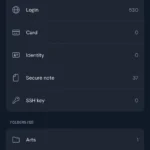 Giao diện ứng dụng Bitwarden trên iOS hiển thị tab Home để tạo Ghi chú Bảo mật mới