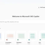 Giao diện ứng dụng Copilot AI trong Microsoft 365 với các tính năng hỗ trợ công việc