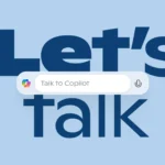 Giao diện ứng dụng Microsoft Copilot hiển thị hộp thoại chat với tính năng Copilot Voice, cho phép người dùng tương tác bằng giọng nói với AI chatbot.