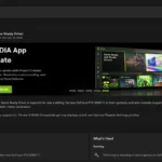 Giao diện ứng dụng Nvidia với thông báo cập nhật driver phiên bản mới nhất 576.02, sẵn sàng cho việc tải xuống và cài đặt để tối ưu hiệu suất gaming.
