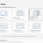 Giao diện ứng dụng Start11 hiển thị tùy chọn thay đổi kiểu Menu Start thành Windows 10 trên Windows 11.
