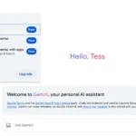 Giao diện ứng dụng web Gemini với danh sách bốn mô hình trong menu thả xuống