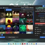 Giao diện Wallpaper Engine hoạt động trên Windows 11 với hình nền động ấn tượng