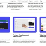 Giao diện website Privacy.com giới thiệu các lợi ích của thẻ ảo dùng một lần.