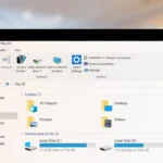 Giao diện Windows File Explorer đang mở trên máy tính xách tay Windows, minh họa khả năng điều hướng dễ dàng.