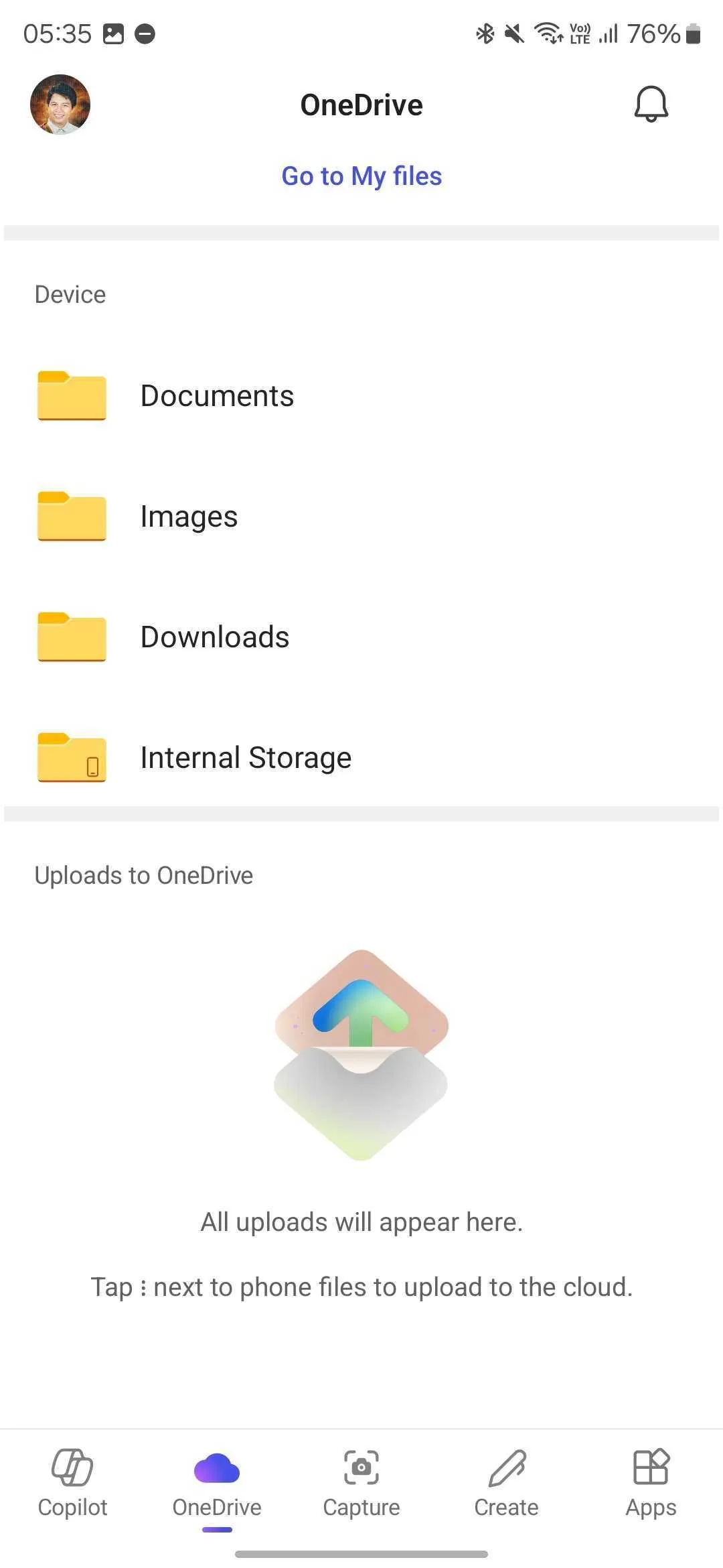 Giao diện xem tệp OneDrive trên ứng dụng M365 Copilot
