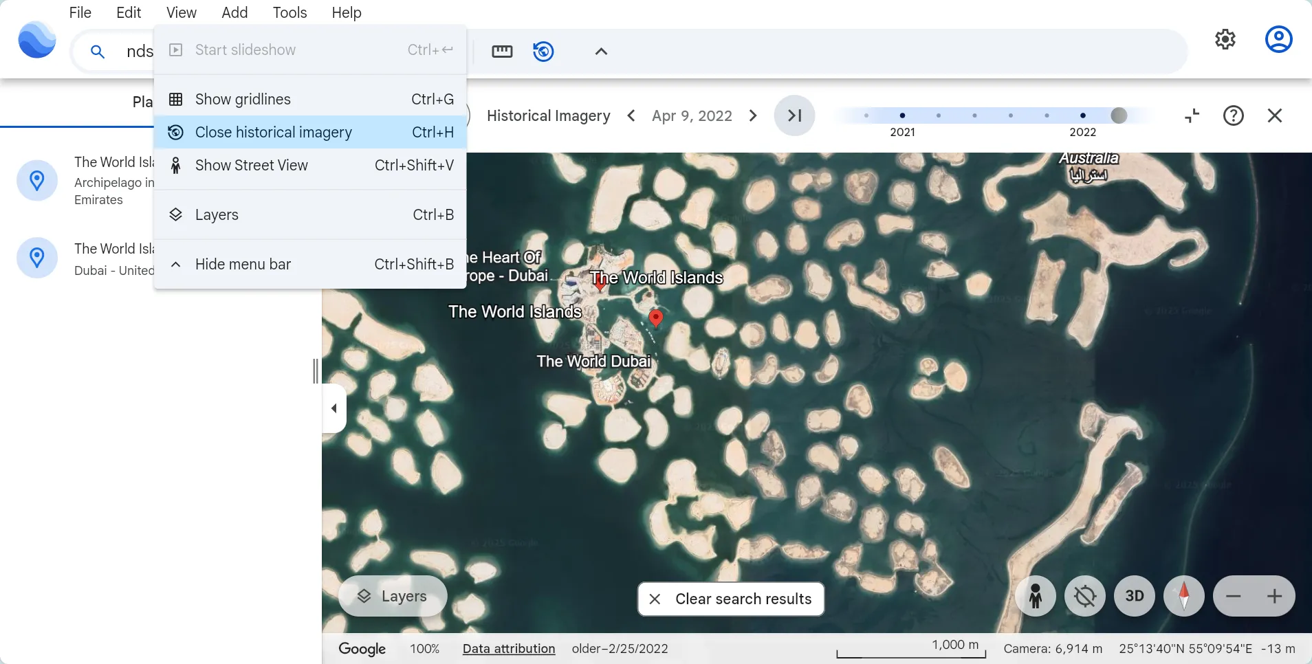 Google Earth Street View lịch sử cho phép xem lại các hình ảnh cũ