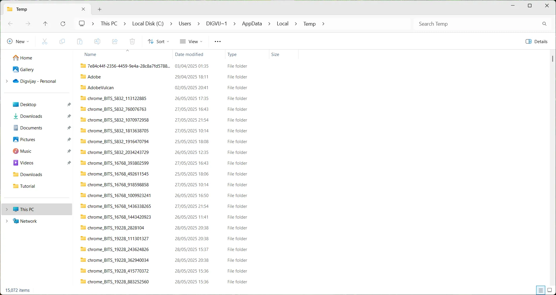 Hiển thị thư mục tạm hệ thống trong File Explorer
