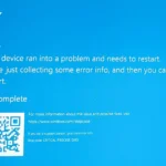 Hình ảnh minh họa lỗi màn hình xanh chết chóc (BSOD) trên hệ điều hành Windows