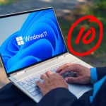 Hình ảnh minh họa người dùng làm việc trên laptop, bên cạnh là biểu tượng Windows 10 và thông tin về chi phí gia hạn gói cập nhật bảo mật ESU.