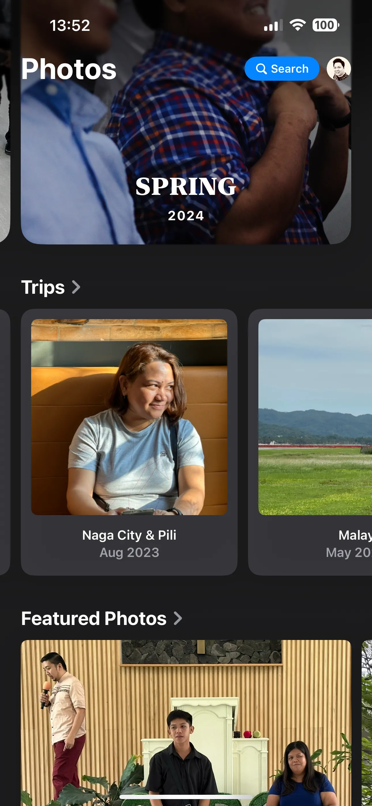Hình ảnh minh họa tính năng Chuyến đi (Trips) giúp tổng hợp khoảnh khắc trên Apple Photos