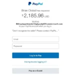 Hình ảnh minh họa yêu cầu liên kết tài khoản trong chiêu lừa đảo PayPal