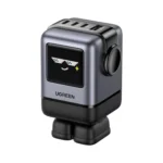 Hình ảnh sản phẩm Ugreen Uno Charger 100W màu đen và xám, một bộ sạc nhanh đa năng 100W với 4 cổng USB-C và USB-A