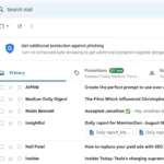 Hộp thư đến Gmail với nhiều email chưa đọc, thể hiện sự quá tải và cảm giác phản ứng khi kiểm tra email sớm.