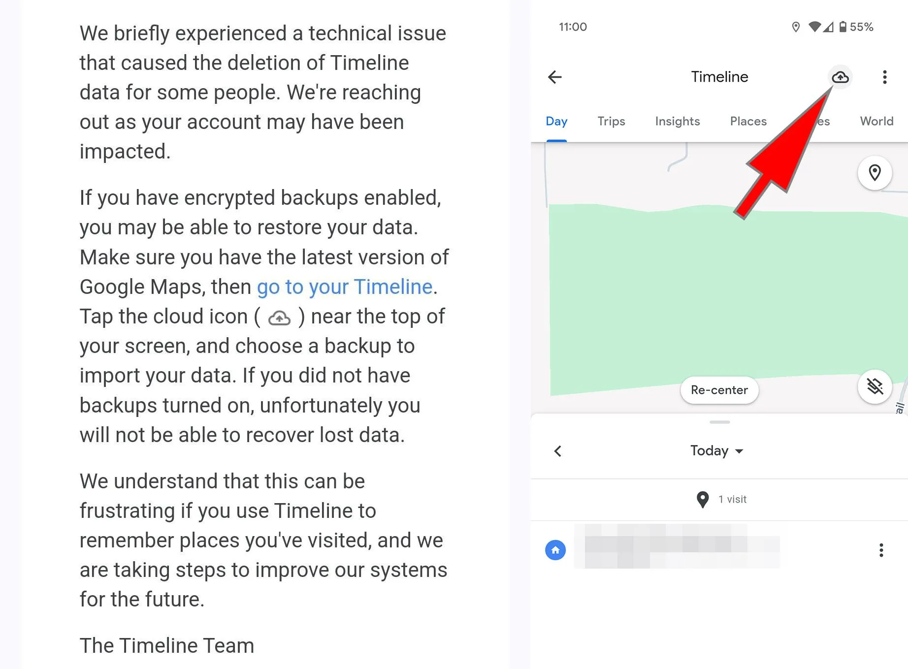 Hướng dẫn các bước khôi phục dữ liệu Timeline Google Maps bị mất