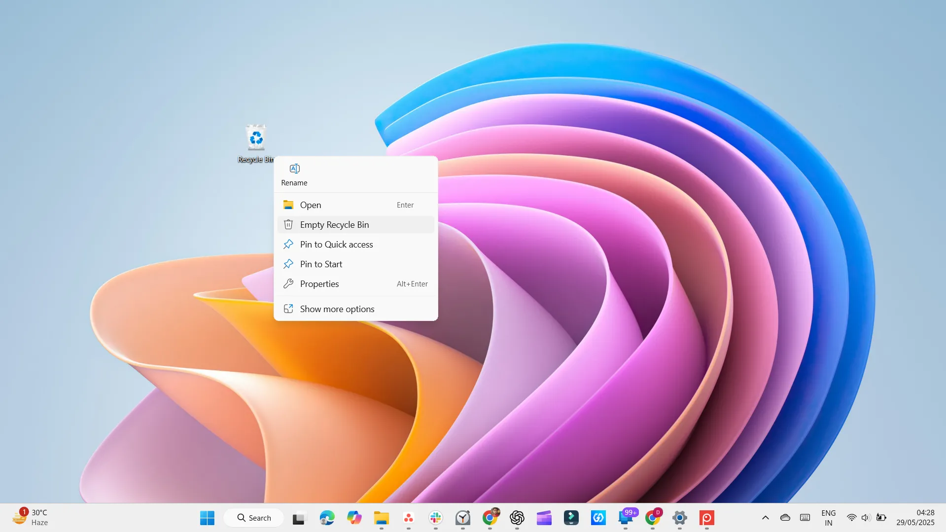 Hướng dẫn làm trống Thùng rác trên Windows