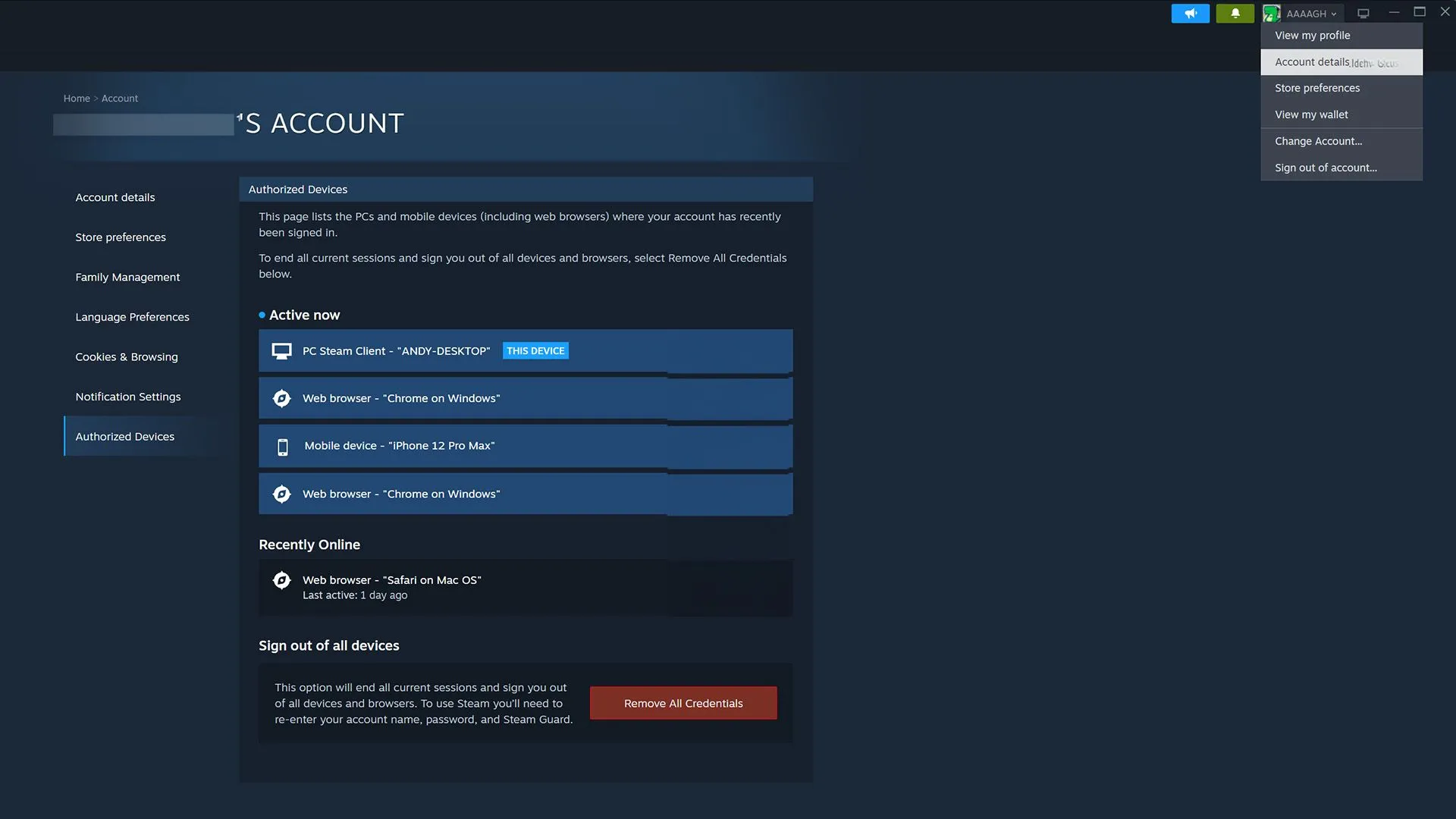 Hướng dẫn quản lý và gỡ bỏ các thiết bị đã ủy quyền trên tài khoản Steam