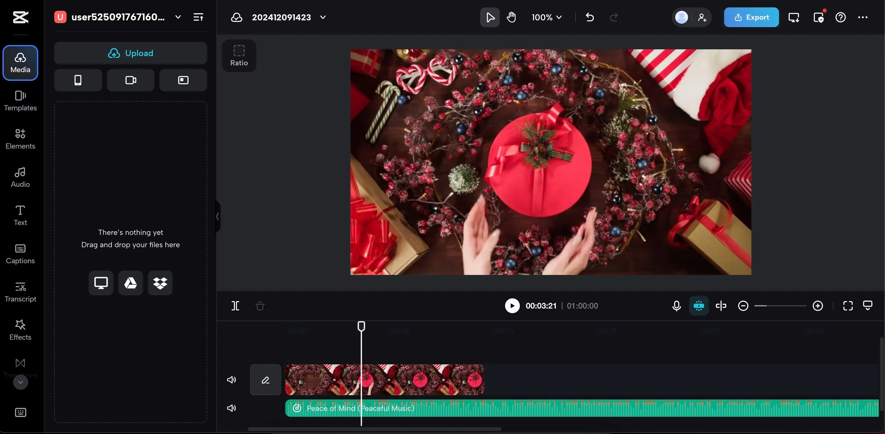 Hướng dẫn tải tập tin âm thanh hoặc video lên CapCut Online