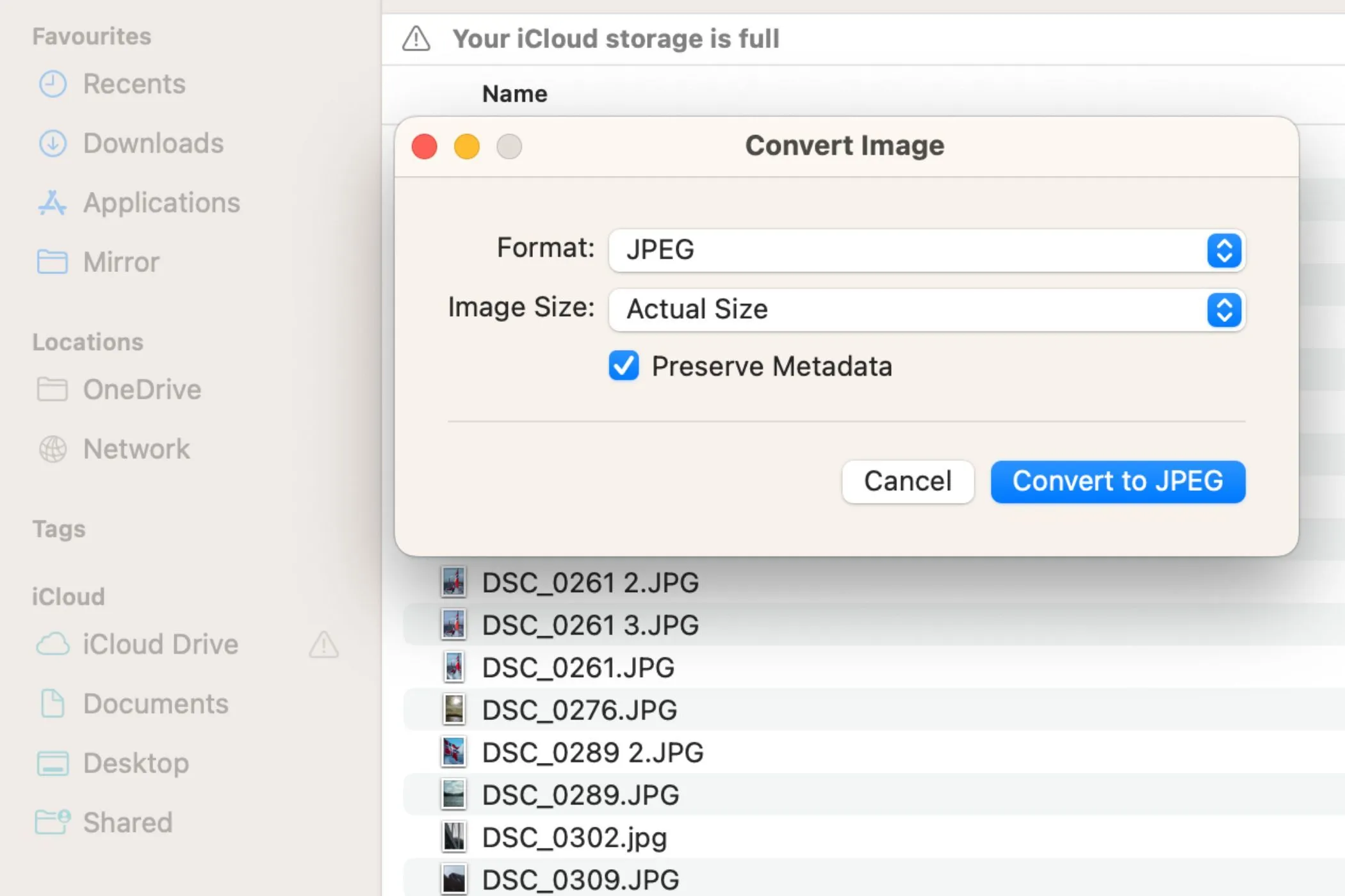 Hướng dẫn xóa metadata ảnh trên MacBook bằng Quick Actions