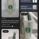 Kết quả tìm kiếm và đối sánh vật thể trong Google Lens khi nhận diện các mặt hàng khác nhau