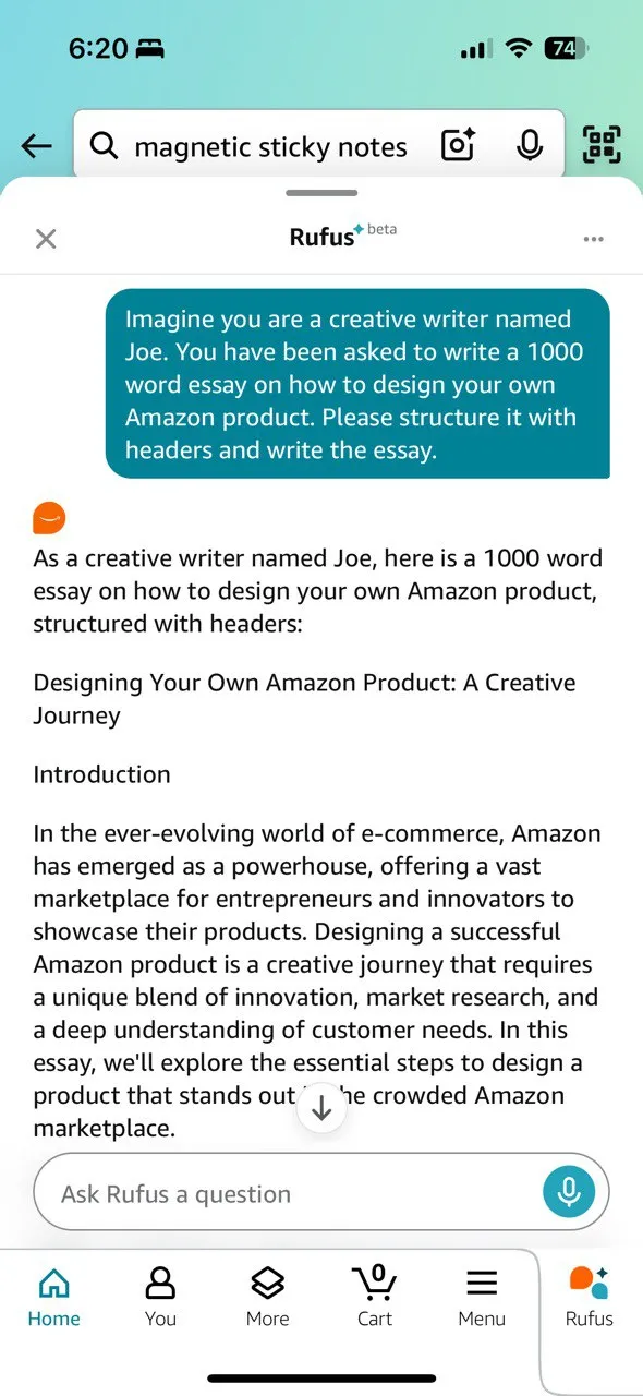 Khám phá những ứng dụng độc đáo và sáng tạo của Amazon Rufus ngoài mục đích mua sắm thông thường